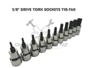 BLUE POINT 3/8" DRIVE INTERNAL TORX SOCKETS T10-T60