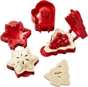 Gupcaqosjw Pocket Pie Molds for Baking, Pocket Press Pie Maker Mold, Heat-Resistant Hand Pie Molds Set for Making Mince Pies, Small Pizzas, Fruit Pies