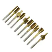 10x 1/8 inch 3MM Titanium Mini Hss Router Bits Trimmer Shank For Rotary Tool