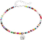 [VALICLUD] 2pcs Ankle Jewelry Ankle Bracelets Summer Anklets Shell Anklet Bracelet Bead Foot Anklet Shell Ankle Bracelet Bead Anklet Bead Bracelets Star Ankle Colorful