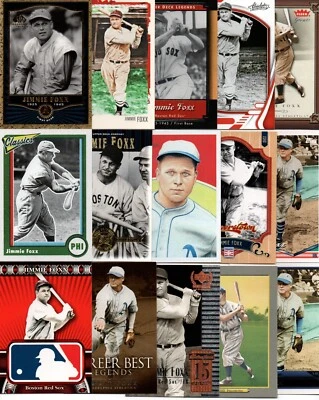 Jimmie Foxx 20 count Baseball SUPER Card Lot w/ Inserts PHILADELPHIA A's 83