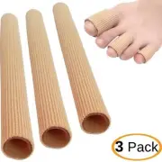 Chiroplax Gel Finger Toe Tubes Protector Sleeve Separator Bunion Hammer (3 Pack)