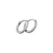 ANYCO Earrings Sterling Silver White Minimalist Round Zircon Stud For Women Girl Elegant Fashion Stylish Accessories Jewelry Gifts