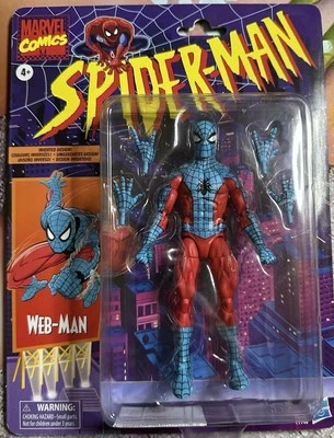 Marvel Legends Spider-Man Retro Series 6” WEB-MAN Action Figure Hasbro NEW