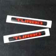 2x Small Black Red Matte TURBO Metal Emblem Decal Sticker Badge 3D Trunk Utility (for: MG)