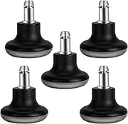 Bell Glides Repla Ent Office Chair Swivel Caster Wheels to F Ed Stationary Castors, Short Profile with Sepa E Self Adhesive Felt Pads Black 5Pcs Black M