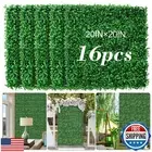AOKIE 20"X20" Artificial Grass Wall, 16Pcs Boxwood Hedge Wall Panels UV-Anti
