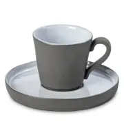 Costa Nova Lagoa Eco Gris Espresso Cup & Saucer