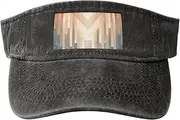 [RLDOBOFE] Sun Visor Hat Adjustable Empty Top Baseball Cap Abstract Geometric Sun Hats for Women Men Sports Hats Summer Beach Cap