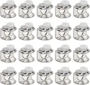 20Pcs Adjustable Glass Shelf Brackets Zinc Alloy Glass Clamp, Shelf Pins for Bathroom Glass Kitchen Cupboard, Glass Shelf Brackets Accessories for Wine Cabinets Display Cabinets Glass Shelves