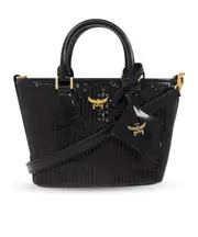 sequin-decorated shoulder bag One size black