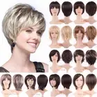 Short Pixie Hair Wig Straight Curly Womens Cosplay Party Full Wigs Brown Blonde