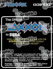 Replacement Game Cartridge Label - Zaxxon for Atari 2600