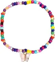 [Tummy Tub] Bracelets,Bracelet Jewellery,Anklet String Charm,Black Bracelet for Women Beach Colorful Bracelet Alloy Women Bohemian Anklet Design Bead Cute Anklet Bracelet Bottles for Women (Color : Multicolor)