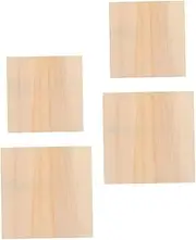 4pcs DIY Wooden Photo Frames Clay Photo Frames Holders Unfinished Wood Plank