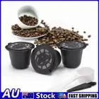 15Pcs Refillable Reuse Coffee Capsule Filters for Nespresso Machine (Black)