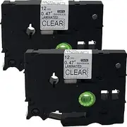 NEOUZA Black On Clear Label Tape Compatible for Brother Tz 131 Tze 131 12Mm 8M P-Brother