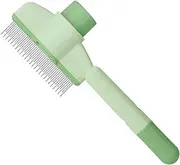 Pet Flea Lice Comb Stainless Steel Pet Tear Stain Remover Combs, Pet Grooming Brush, Hair Removal Comb for Small, Medium & Large Pets (Green, 8 * 19.5CM)