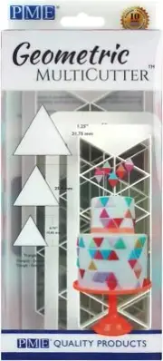 PME Geometric MultiCutters for Cake Design - Triangle - Small, Medium Large Siz