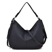 Fashion PU Shoulder Bag Ladies Handbag Messenger Bag (Black)