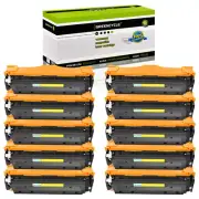 10PK CE412A Yellow Toner Fits For HP LaserJet Pro 400 Color M451dn M451dw M475dw