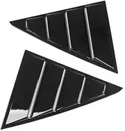 Glossy Black Car Rear Side Vent Window Scoop Louver Cover Trim Compatible For Cadillac ATS 2013-2019