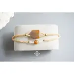 【蠟線編織】 珊瑚玉手環 MACRAME BRACELET - FOSSILIZED CORAL