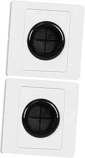 KITANDOVE Outlet Box Drywall Mount 2pcs Switch Plate Covers Wall Plate Cable Through Tv Wire Hider for Clean Aesthetic