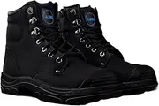[Bad Workwear] Men's Storm Work Boots - Water Resistant Tasmanian Leather | Lightweight Sole | Zip Side for Easy On/Off | Slip Oil Acid & Heat Resistant | Durable Toe Bumper | Ideal for Tradies