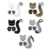 Halloween Animal Cosplay Costume Including Plush Foxes Tail, Glove