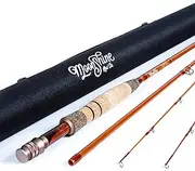 Moonshine Rod Co. Fly Fishing Rod with Carrying Case and Extra Rod Tip Section, Slow-Medium-Fast Action, 2-12wt