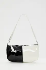 Stripe Half And Half Monochrome Under Arm Bag