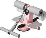Ab Core Trainer, Sit Up Assistant Device, Pull Rope Ab Trainer, Strong Suction Base, Adjustable Height, Black, Pink, 22cm/8.66 Inches, For Home, Gym, Workout