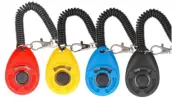 Pet Dog Behavioral Training Clicker Dogs Wrist Strap Durable Lightweight 4 Piece