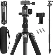 SIRUI Camera Tripod & Monopod Stand, 78.7" Tall Aluminum Detachable Tripod with