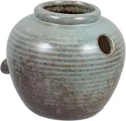 Fountain Flowing Water Clay Pot Mini Ornaments Waterfall Fish Tank Outdoor Ornaments Decoration Fountain Spout Pond Fountain Tabletop Fountain Jar Indoor Fountain Ceramics