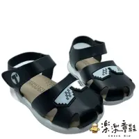 在飛比找博客來優惠-台灣製眼鏡造型學步涼鞋-黑色 (K061-2) 男童鞋 台灣
