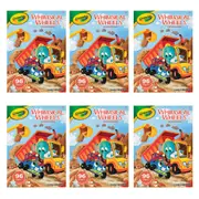 6x Crayola Kids/Childrens Creative 96 Page Whimsical Wheels Coloring Book 36m+