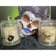 Halloween Candles -Shrunken Head Cider and Poison Apple
