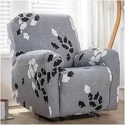 Stretch Recliner Cover 4 Pieces Printed Lazy Boy Chair Covers Recliner Sofa Slipcover Anti-Slip Fitted Furniture Protector with Elastic Bottom (Color : #27)