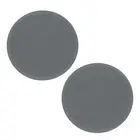 2pcs Silicone Trivet Mats 7.9" Dia Round Non-Slip Hot Pads for Hot Pots Grey