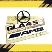 Mercedes-Benz GLA45 AMG H247 Star SUV Rear Trunk Emblem Badge Set Gloss Black