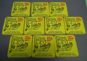 VINTAGE BELLOWS WHISKEY LOUISVILLE KENTUCKY HAD ROUGH DAY BARTENDER BAR COASTERS