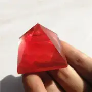 Natural Red Smelting Quartz Orgone Energy Stone Pyramid Healing Crystal Tower