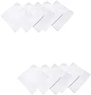[Ipetboom] 2sets Cotton Tip Napkins Soft Cotton Rounds for Diy Craft Gentleman's Handkerchiefs Pocket Square Multicolored 5pcs*2