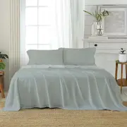 J Elliot Home Microfibre Bed Sheet w/ Pillowcases Room Bedding Set Sage