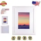 Charming White Hardwood Frame - 8x10 & 10x12 Options for Lasting Memories