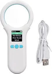 Portable Animal Tag Reader Rapid Recognition Handheld Pet Microchip Scanner 134.2khz/125khz with OLED Screen, USB Storage Function