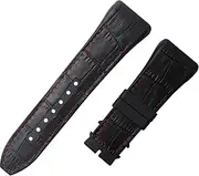[Generic] 28mm nylon cowhide silicone watch strap black blue folding buckle watchband for franck muller series watch
