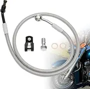 12" Ape Hanger Softail Front Brake Line Extended Hydraulic Hose Steel Braided for 2018-up Harley ABS Softail Fat Street Bob Bad Boy Low Rider Slim...